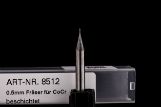 0,5mm Radiusfräser, beschichtet für CoCr